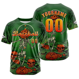 Camiseta de béisbol verde personalizada con botones para hombre mujer adulto y joven Nombre número y logotipo impresos