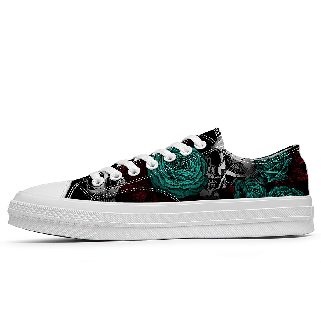 Resalta tu estilo con las zapatillas bajas de lona Skeleton para hombre y mujer