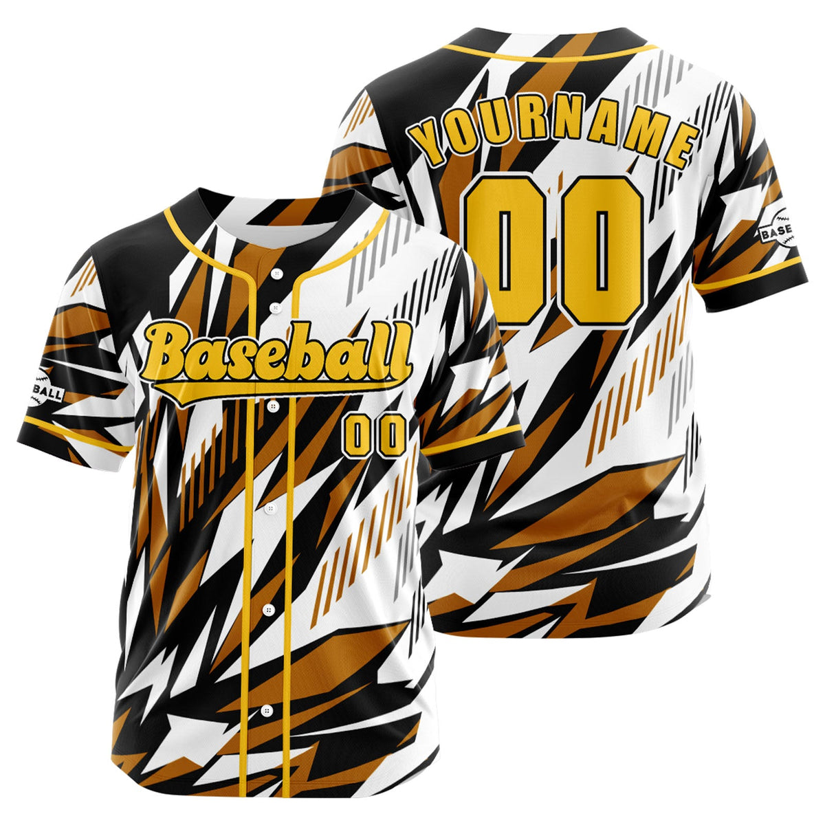 Camiseta de béisbol naranja personalizada con botones para hombre mujer adulto y joven Estampado de nombre número y logotipo