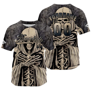 Camiseta de béisbol gris personalizada con nombre número y logotipo personalizados