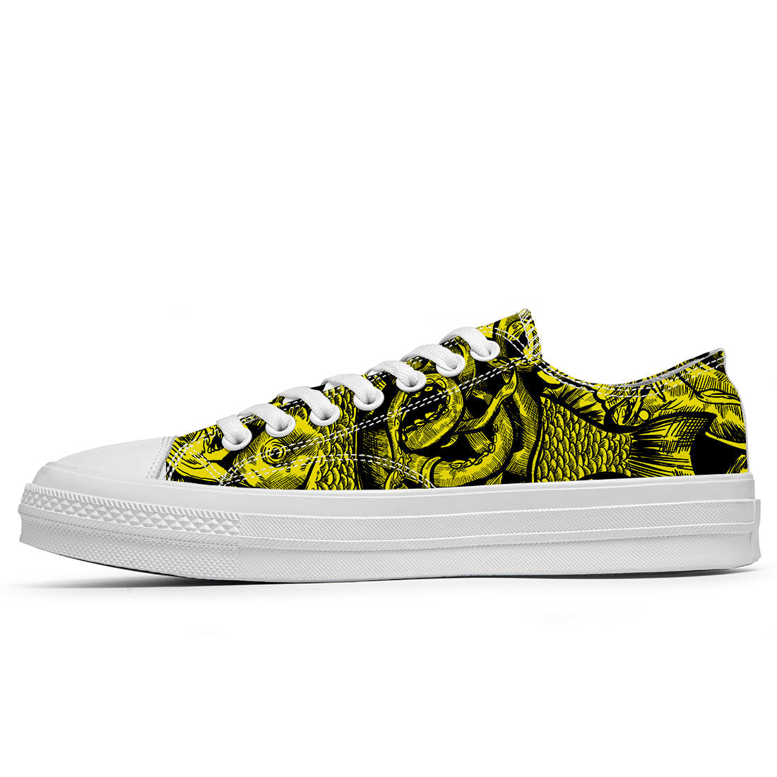 Resalta tu estilo con las zapatillas bajas de lona Fish para hombre y mujer
