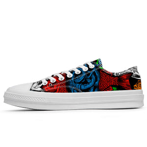Resalta tu estilo con las zapatillas bajas de lona Fish para hombre y mujer