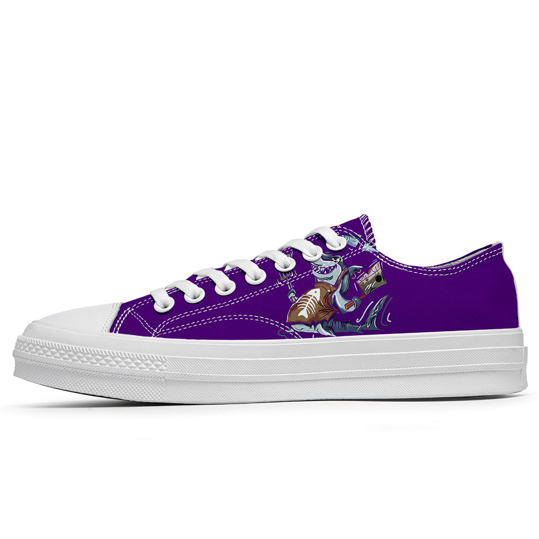 Realza tu estilo con las zapatillas bajas de lona Shark para hombre y mujer
