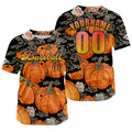 Camiseta de béisbol naranja personalizada con nombre número y logotipo personalizados