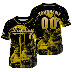 Camiseta de béisbol amarilla personalizada con nombre número y logotipo personalizados