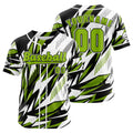 Camiseta de béisbol verde personalizada con botones para hombre mujer adulto y joven Nombre número y logotipo impresos