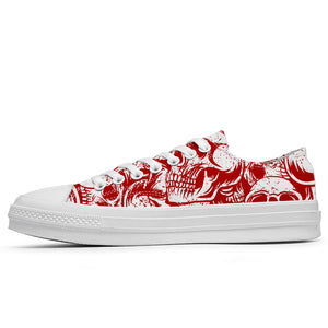 Resalta tu estilo con las zapatillas bajas de lona Skeleton para hombre y mujer