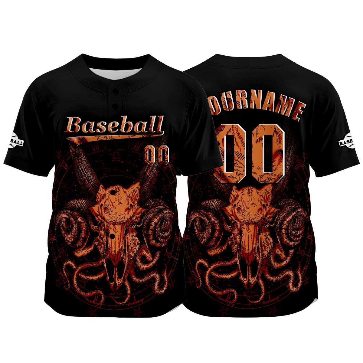 Camiseta de béisbol azul personalizada con nombre número y logotipo personalizados