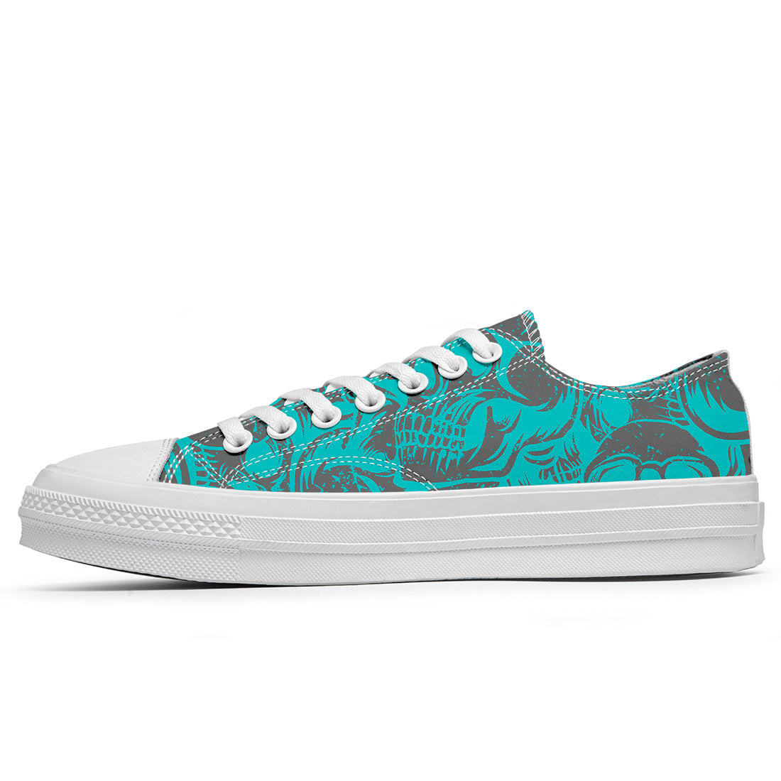 Resalta tu estilo con las zapatillas bajas de lona Skeleton para hombre y mujer