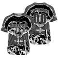 Camiseta de béisbol gris personalizada con nombre número y logotipo personalizados