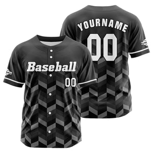 Camiseta de béisbol gris personalizada con botones para hombre mujer adulto y joven Estampado de nombre número y logotipo