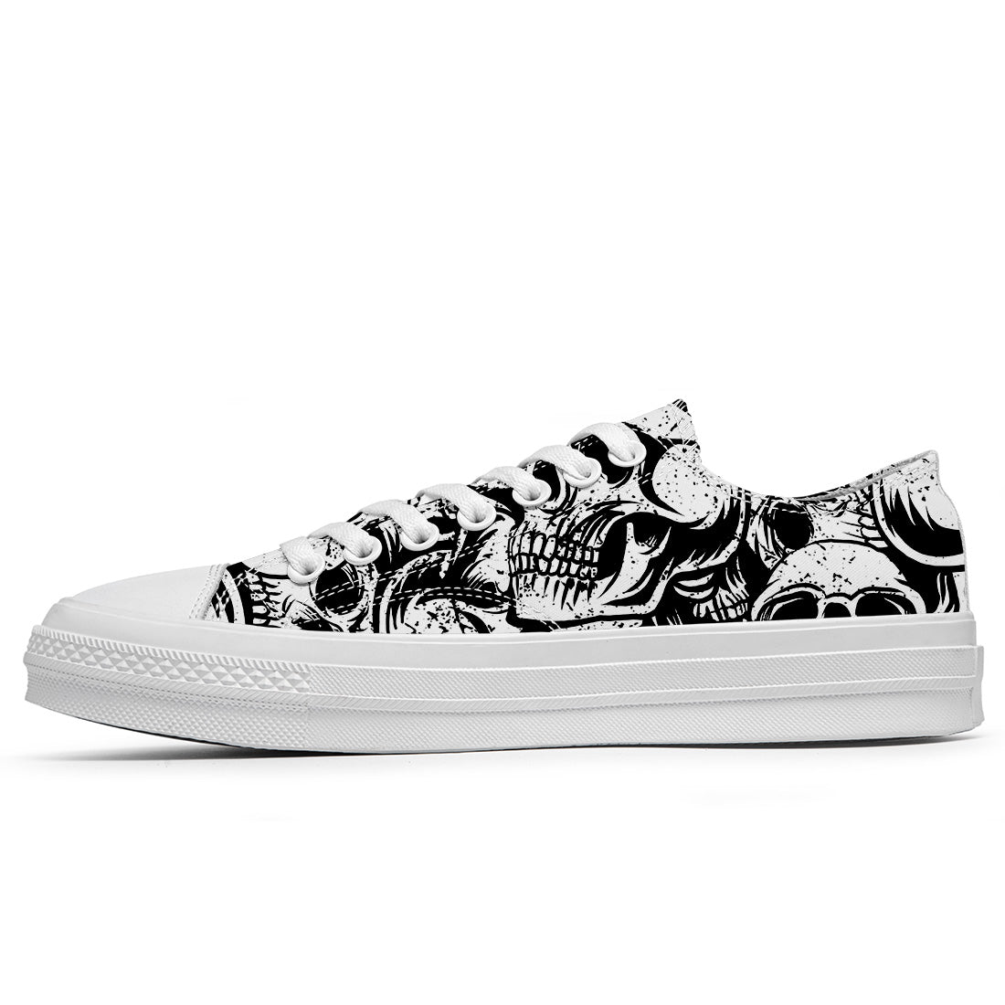 Resalta tu estilo con las zapatillas bajas de lona Skeleton para hombre y mujer