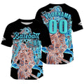 Camiseta de béisbol negra personalizada con nombre número y logotipo personalizados