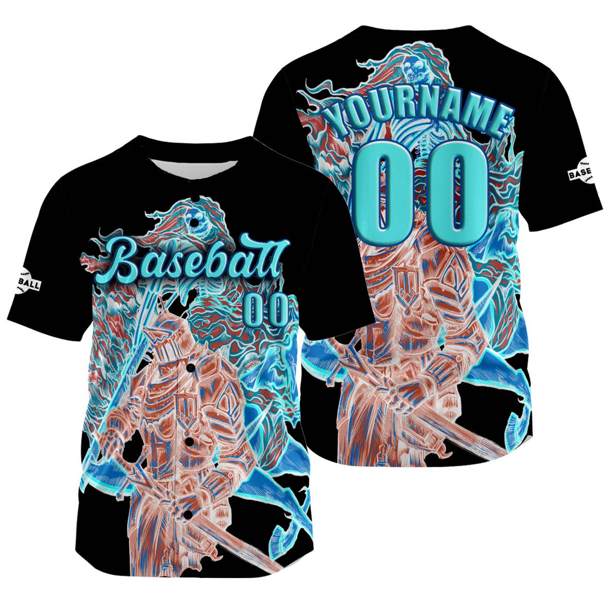 Camiseta de béisbol negra personalizada con nombre número y logotipo personalizados