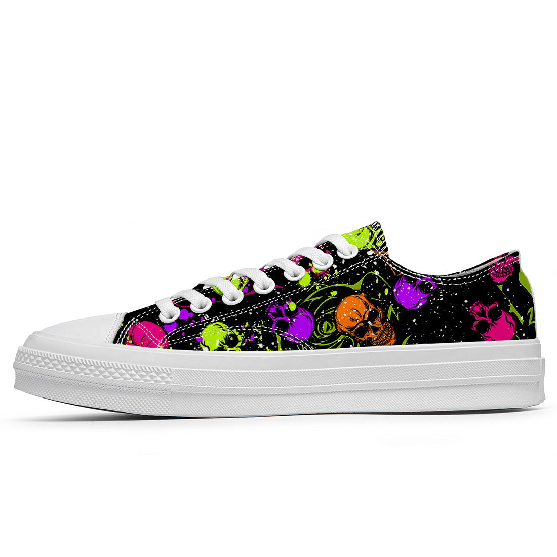 Resalta tu estilo con las zapatillas bajas de lona Skeleton para hombre y mujer