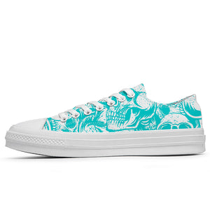 Resalta tu estilo con las zapatillas bajas de lona Skeleton para hombre y mujer