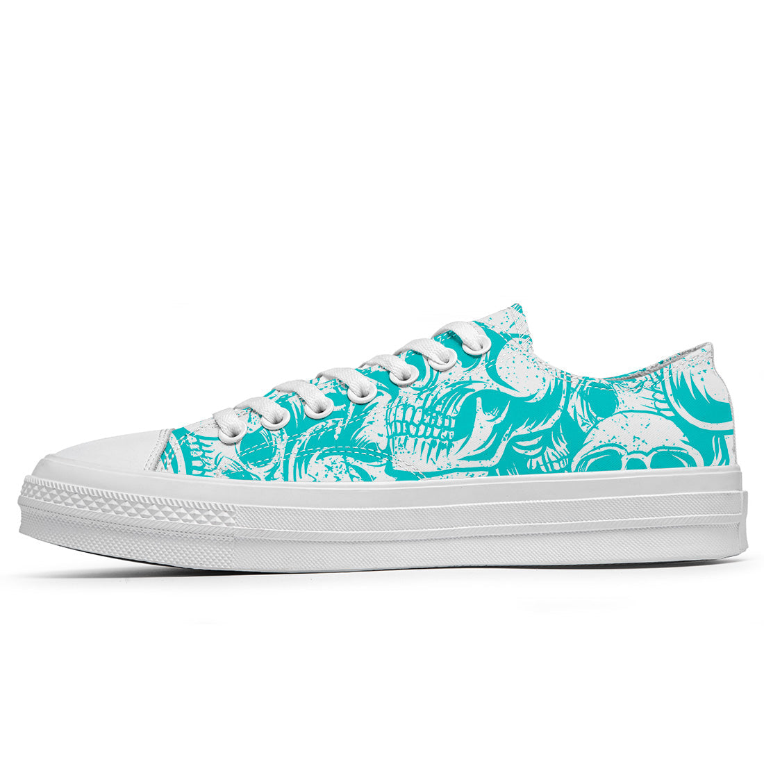 Resalta tu estilo con las zapatillas bajas de lona Skeleton para hombre y mujer