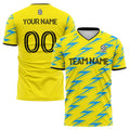 custom soccer uniform jersey kids adults personalized set jersey shirt yellow