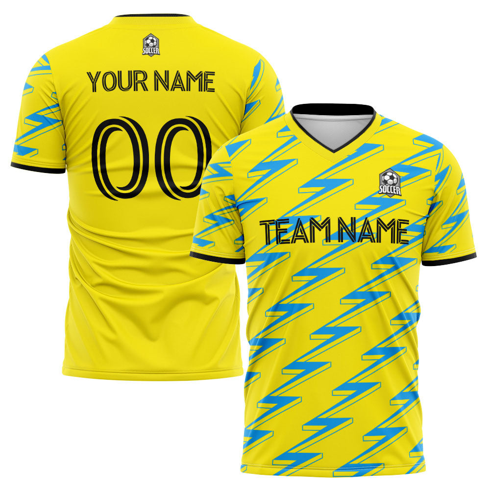 custom soccer uniform jersey kids adults personalized set jersey shirt yellow