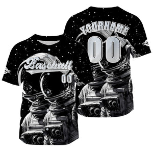 Camiseta de béisbol negra personalizada con nombre número y logotipo personalizados