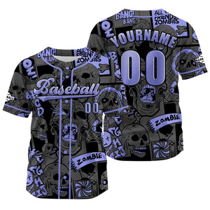 Camiseta de béisbol gris personalizada con nombre número y logotipo personalizados