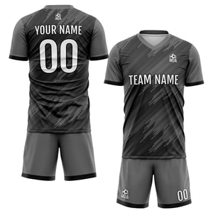 Conjunto personalizado de camiseta gris para niños y adultos
