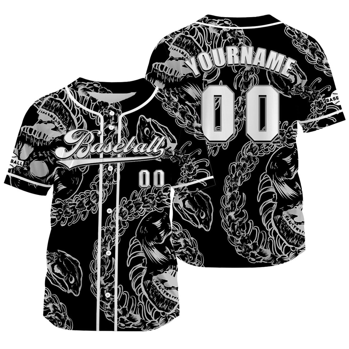 Camiseta de béisbol gris personalizada con botones para hombre mujer adulto y joven Estampado de nombre número y logotipo