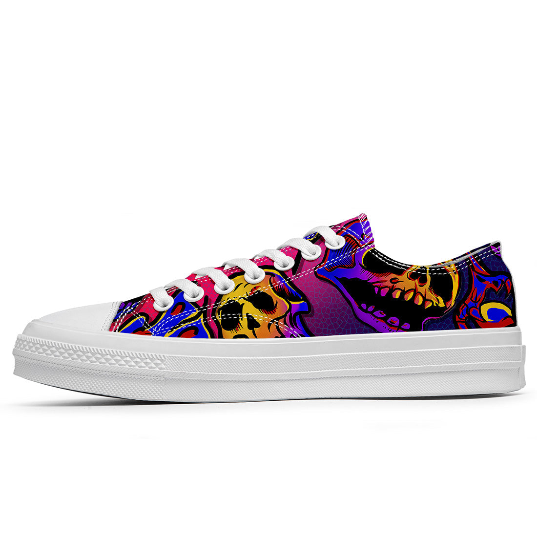 Resalta tu estilo con las zapatillas bajas de lona Skeleton para hombre y mujer