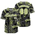 Camiseta de béisbol gris personalizada con nombre número y logotipo personalizados