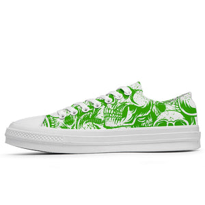 Resalta tu estilo con las zapatillas bajas de lona Skeleton para hombre y mujer