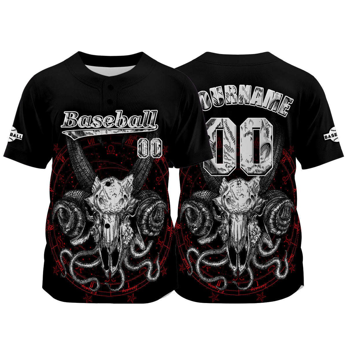Camiseta de béisbol negra personalizada con nombre número y logotipo personalizados