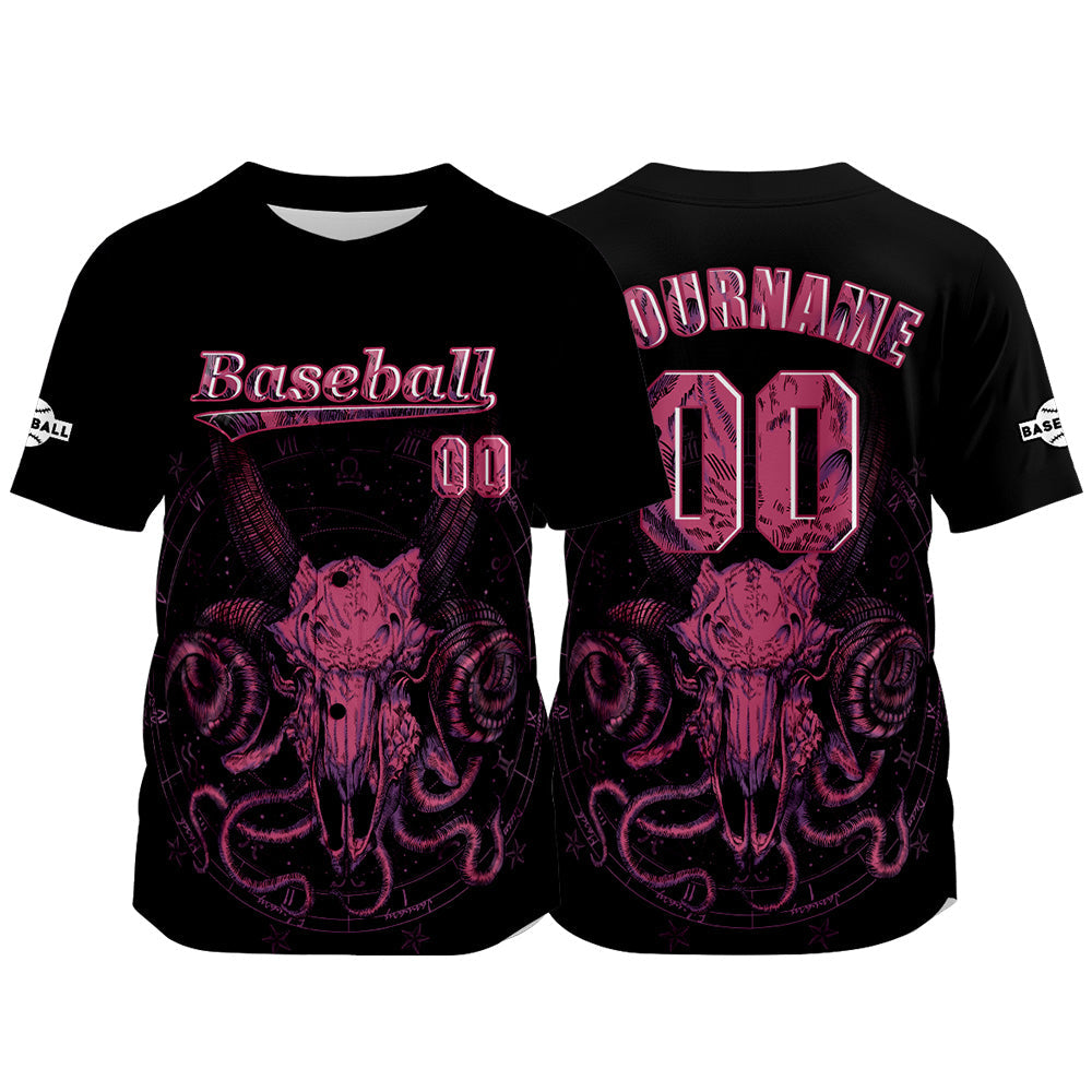 Camiseta de béisbol negra personalizada con nombre número y logotipo personalizados