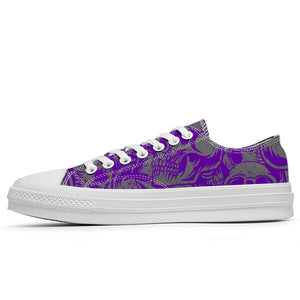 Resalta tu estilo con las zapatillas bajas de lona Skeleton para hombre y mujer