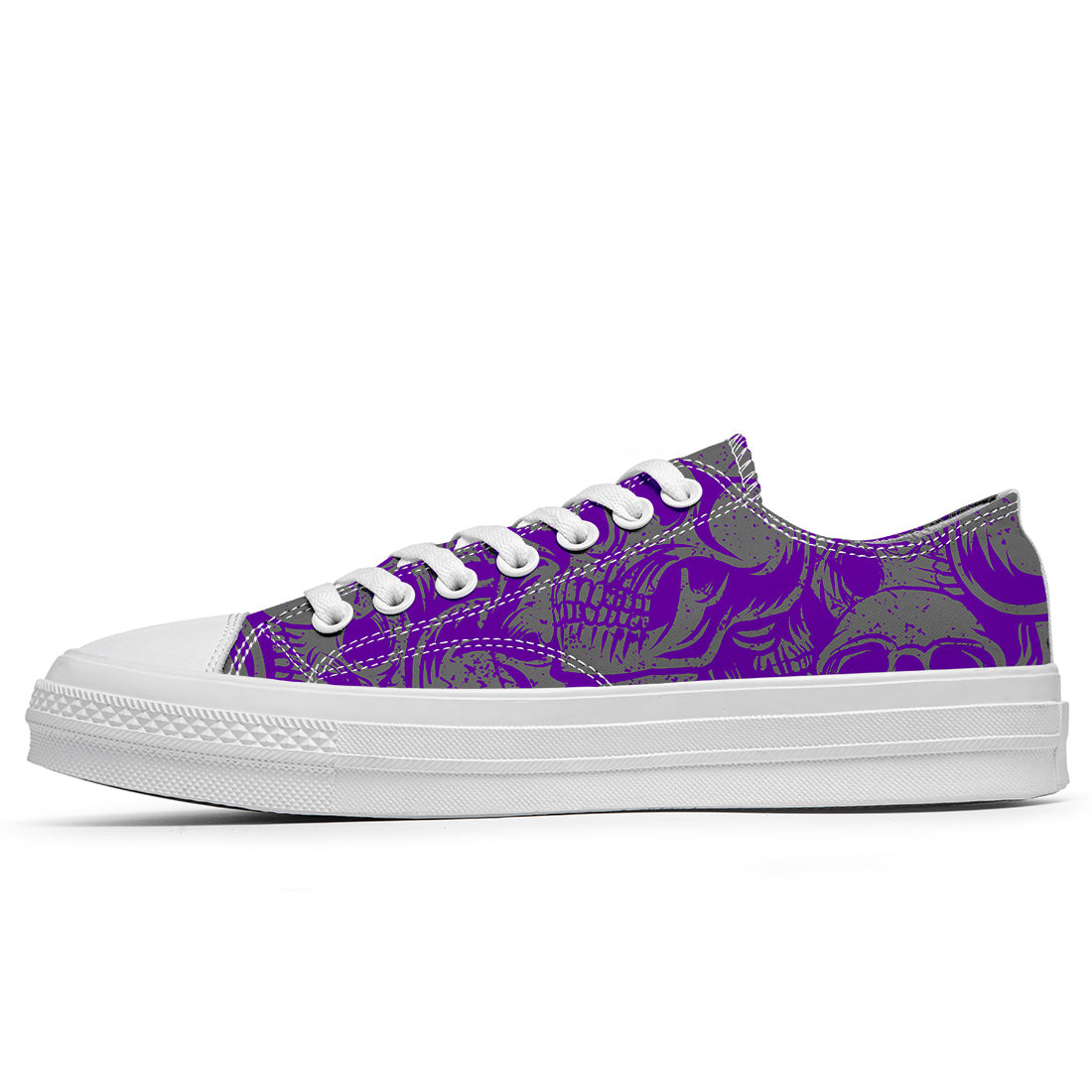 Resalta tu estilo con las zapatillas bajas de lona Skeleton para hombre y mujer