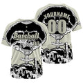 Camiseta de béisbol beige personalizada con nombre número y logotipo personalizados