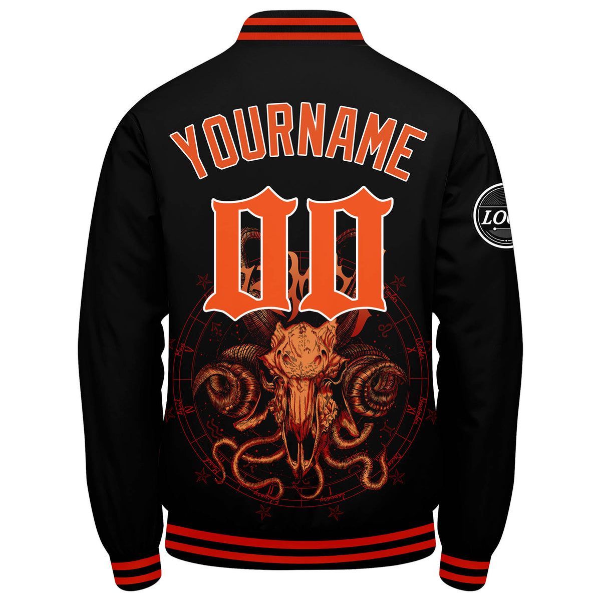 Chaqueta universitaria personalizada estilo Letterman para hombres-mujeres y jóvenes-color naranja