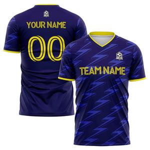 custom soccer uniform jersey kids adults personalized set jersey shirt blue