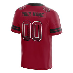 custom authentic drift fashion football jersey black-red mesh