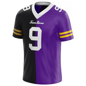 custom authentic split fashion football jersey black-purple mesh