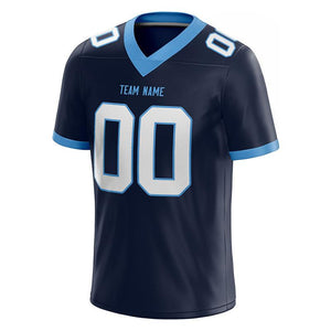 custom authentic football jersey powder blue-navy mesh