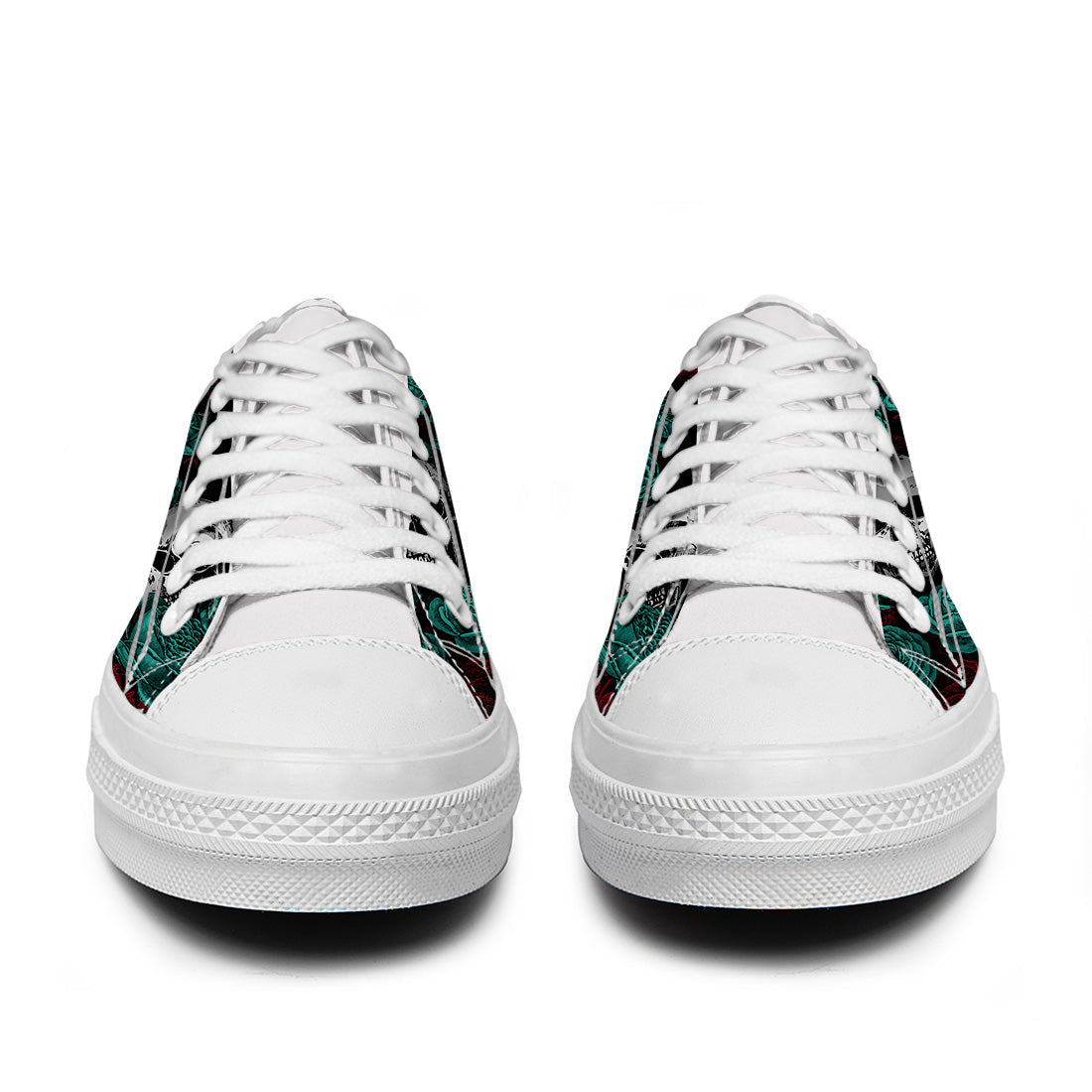 Resalta tu estilo con las zapatillas bajas de lona Skeleton para hombre y mujer