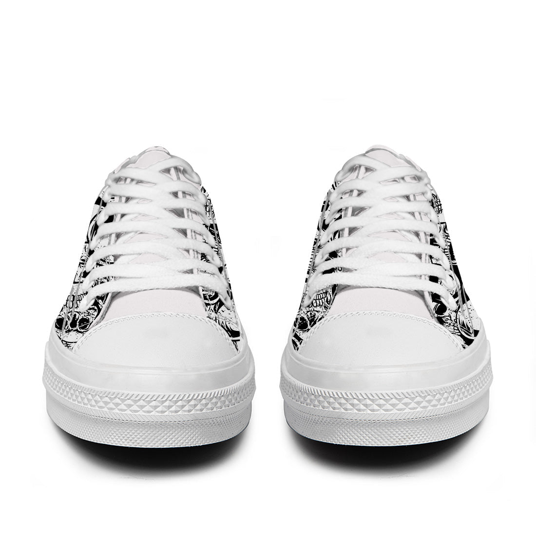 Resalta tu estilo con las zapatillas bajas de lona Skeleton para hombre y mujer