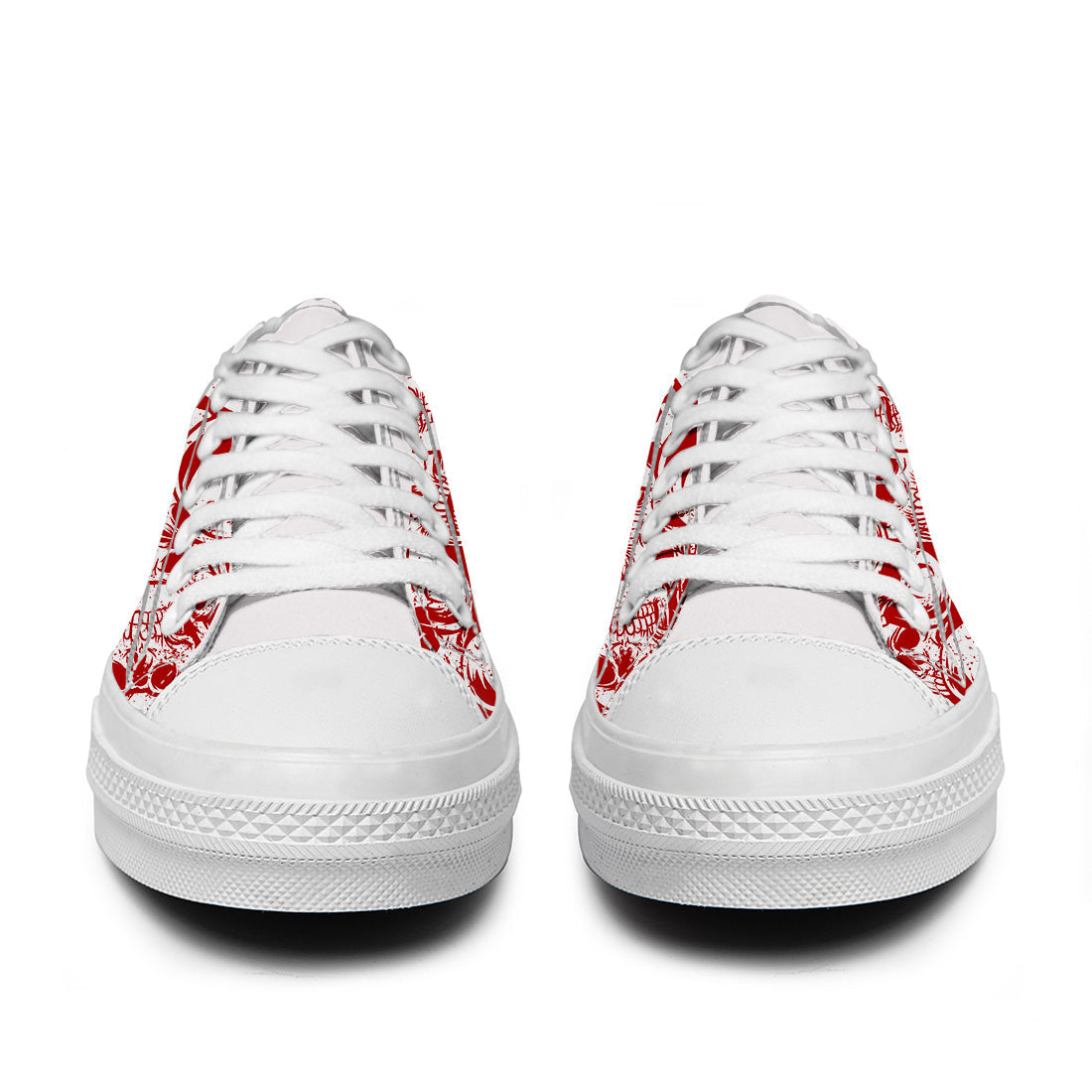 Resalta tu estilo con las zapatillas bajas de lona Skeleton para hombre y mujer