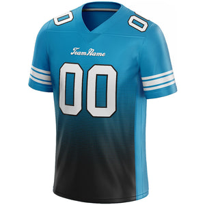 custom authentic gradient fashion football jersey light blue-black-white