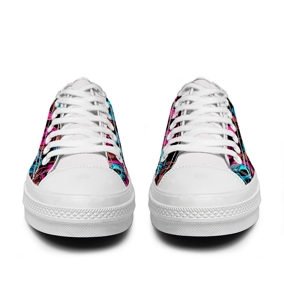 Resalta tu estilo con las zapatillas bajas de lona Skeleton para hombre y mujer