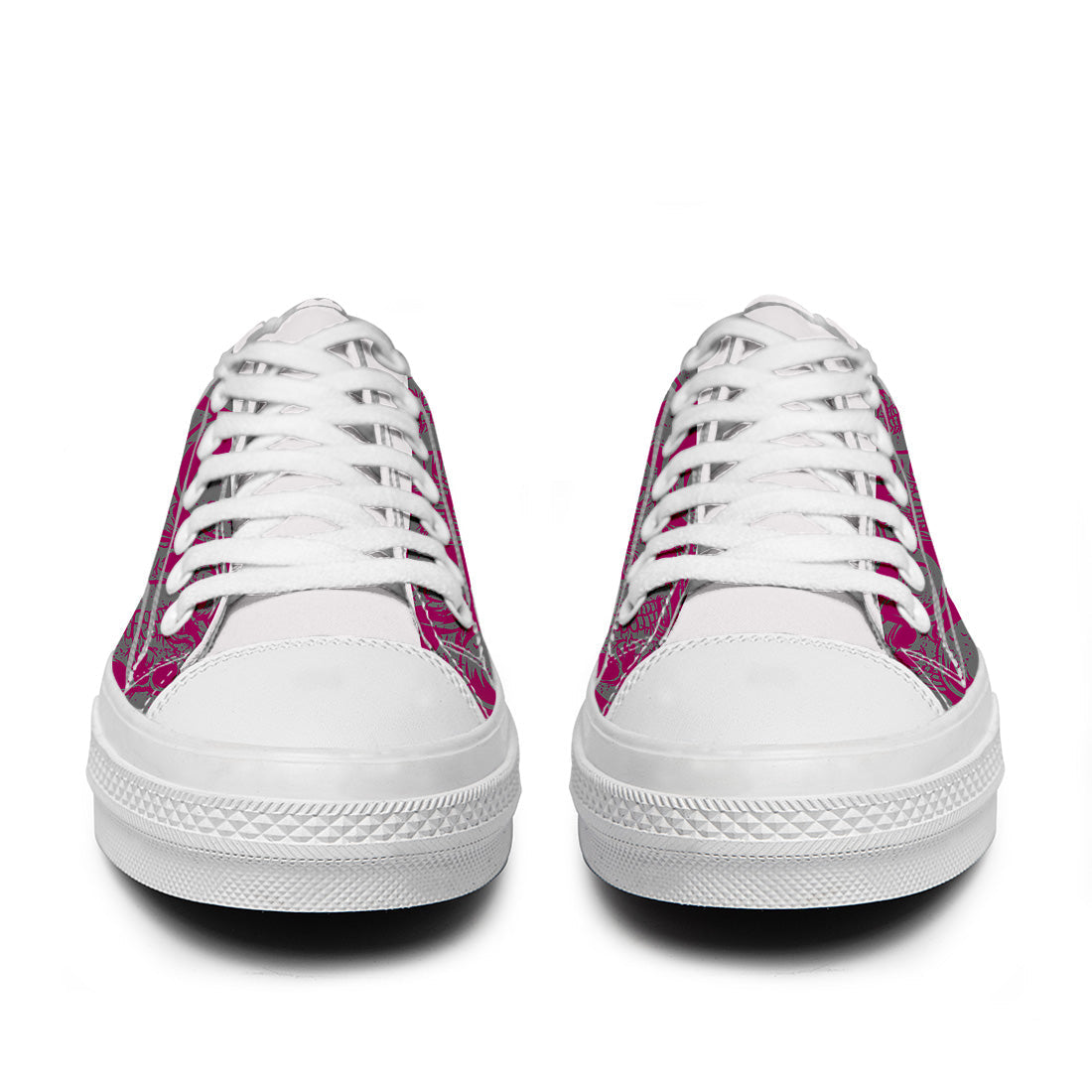 Resalta tu estilo con las zapatillas bajas de lona Skeleton para hombre y mujer