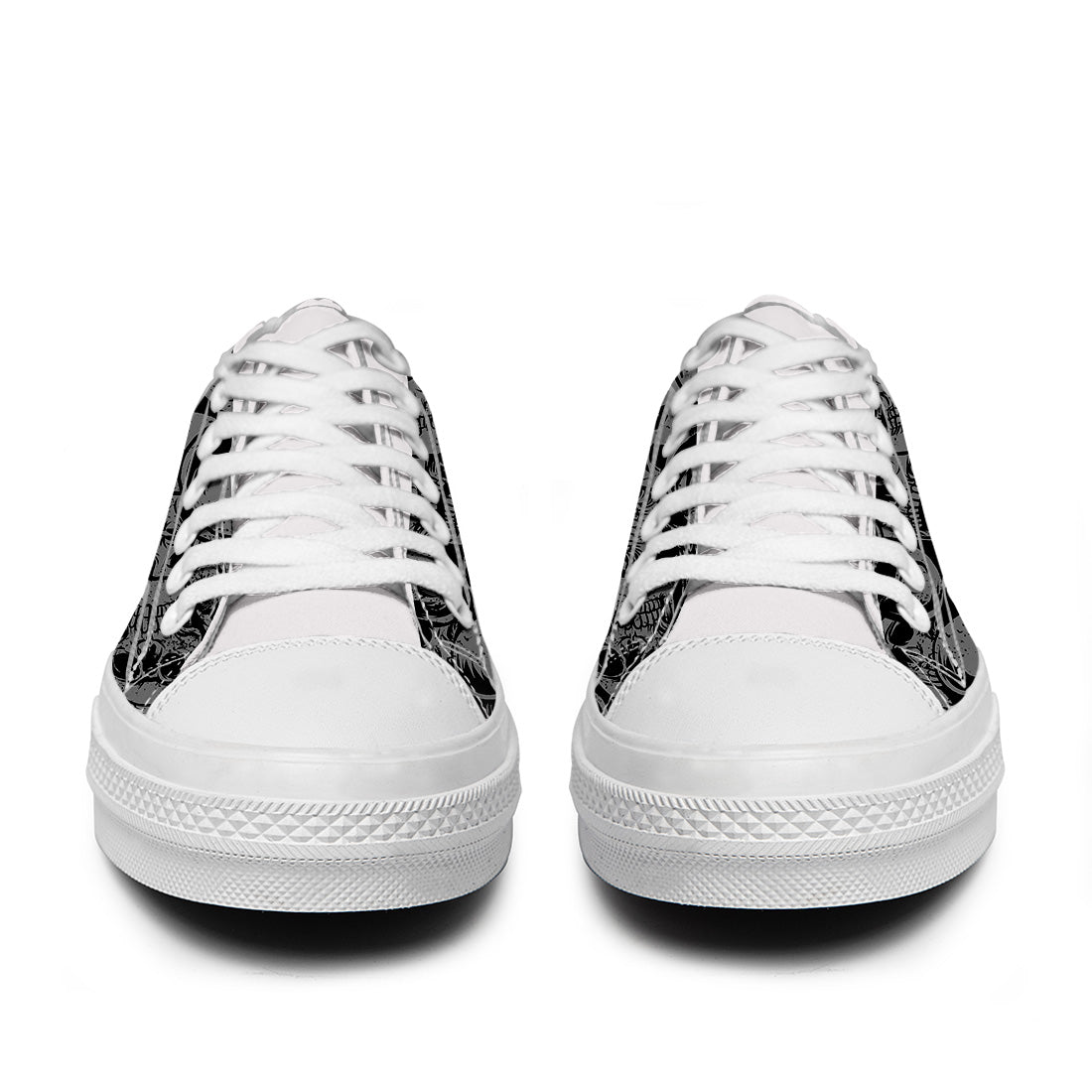 Resalta tu estilo con las zapatillas bajas de lona Skeleton para hombre y mujer