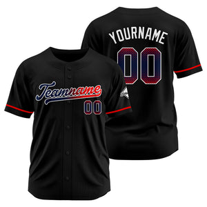 Camisetas de béisbol negras personalizadas con diseño bordado y estilo hip hop
