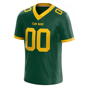 customized  authentic football jersey green-yellow mesh