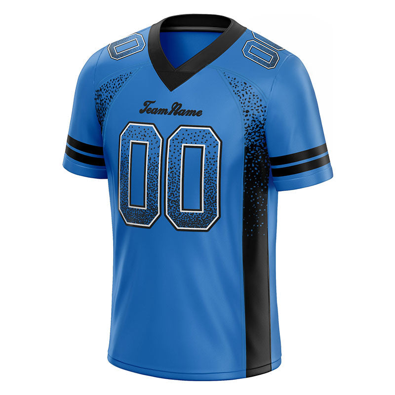 custom authentic drift fashion football jersey black-light blue mesh